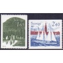 Sverige. 1983. Fællesnordisk udgave, AFA nr. 1226-27 postfrisk stemplet  hæfte FDC parstykkke