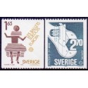 Sverige. 1983. Europamærker / CEPT, AFA nr. 1229-30 postfrisk stemplet  hæfte FDC parstykkke