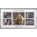 Sverige. 1983. Musik, AFA nr. 1245-49 postfrisk miniark stemplet  hæfte FDC parstykkke SWEDEN