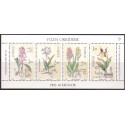 Sverige. 1982. Vilde Orkidéer, AFA nr. 1201-04 postfrisk miniark stemplet  hæfte FDC parstykkke