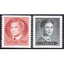 Sverige. 1984. Kong Carl & Dr. Silvia, AFA nr. 1264-65 postfrisk  Stemplet hæfte FDC parstykkke SWEDEN