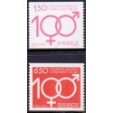Sverige. 1984. Fredrika Förbundet, AFA nr. 1280-81 postfrisk  Stemplet hæfte FDC parstykkke SWEDEN **/o