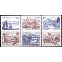 Sverige. 1984. Gamle Byer, AFA nr. 1282-87 postfrisk Stemplet hæfte FDC parstykkke SWEDEN **/o