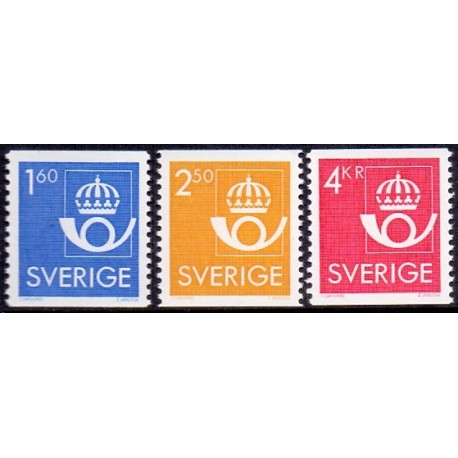 Sverige. 1985. Nye Dagligmærker. AFA nr. 1304-06 postfrisk  Stemplet hæfte FDC parstykkke SWEDEN **/o