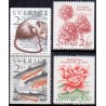Sverige. 1985. Flora og fauna. AFA nr. 1310-13 postfrisk   Stemplet hæfte FDC parstykkke SWEDEN **/o