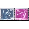 Sverige. 1985. Verdensmesterskaberne i bordtennis. AFA nr. 1314-15 postfrisk  Stemplet hæfte FDC parstykkke SWEDEN **/o