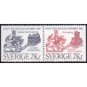 Sverige. 1985. Knud den Helliges gavebrev. AFA nr. 1318-19 Cv-Ch. postfrisk Stemplet hæfte FDC parstykkke SWEDEN **/o