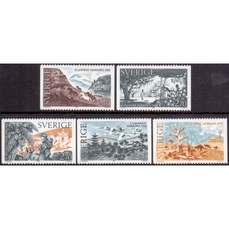 Sverige. 1985. Nobelpristager. AFA nr. 1348-52 postfrisk Stemplet hæfte FDC parstykkke SWEDEN **/o