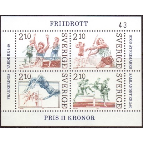 Sverige. 1986. Frimærkets dag. AFA nr. 1383-86 postfrisk miniark Stemplet hæfte FDC parstykkke SWEDEN **/o