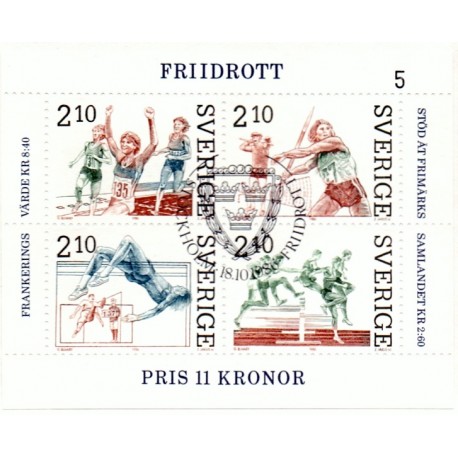 Sverige. 1986. Frimærkets dag. AFA nr. 1383-86 postfrisk miniark Stemplet hæfte FDC parstykkke SWEDEN **/o