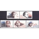 Sverige. 1986. Nobelmærker. AFA nr. 1389-93 postfrisk   Stemplet hæfte FDC parstykkke SWEDEN **/o