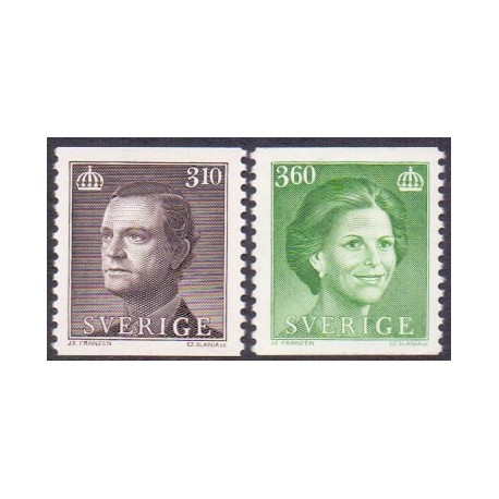 Sverige. 1987. Suppleringsværdier. AFA nr. 1401-02 postfrisk  Stemplet hæfte FDC parstykkke SWEDEN **/o