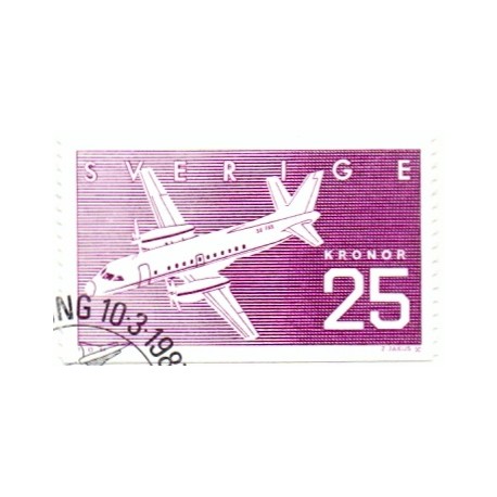 Sverige. 1987. Passagerflyet SAAB SF 340. AFA nr. 1407 postfrisk  Stemplet hæfte FDC parstykkke SWEDEN **/o