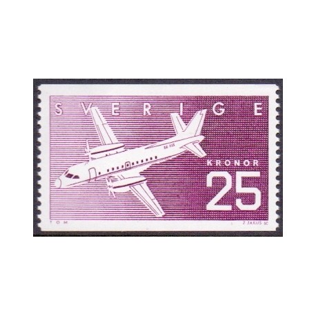 Sverige. 1987. Passagerflyet SAAB SF 340. AFA nr. 1407 postfrisk  Stemplet hæfte FDC parstykkke SWEDEN **/o