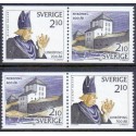 Sverige. 1987. Lindköping 700 år. AFA nr. 1411-12 postfriske parstykker  Stemplet hæfte FDC parstykkke SWEDEN **/o