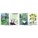 Sverige. 1987. Botaniske haver. AFA nr. 1423-26 postfrisk 4-stribe Stemplet hæfte FDC parstykkke SWEDEN **/o