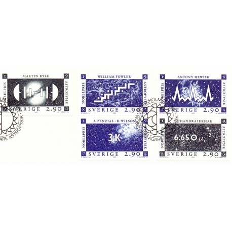 Sverige. 1987. Nobelpristager. AFA nr. 1431-35 postfrisk  Stemplet hæfte FDC parstykkke SWEDEN **/o