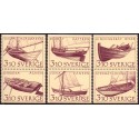 Sverige. 1988. Bådtyper. AFA nr. 1437-42 postfriske parstykker  Stemplet hæfte FDC parstykkke SWEDEN **/o