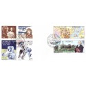 Sverige. 1988. Udvandring og samarbejde med USA. AFA nr. 1443-48 postfrisk   Stemplet hæfte FDC parstykkke SWEDEN **/o