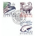 Sverige. 1988. Truede dyr fra kystområder. AFA nr. 1449-51 postfrisk Stemplet hæfte FDC parstykkke SWEDEN **/o