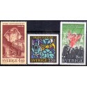 Sverige. 1988. Jubilæer. AFA nr. 1452-54 postfrisk  Stemplet hæfte FDC parstykkke SWEDEN **/o