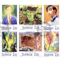 Sverige. 1988. Svenske Kunstner. AFA nr. 1455-60 postfrisk sammentryk  Stemplet hæfte FDC parstykkke SWEDEN **/o