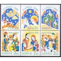 Sverige. 1988. Julefrimærker. AFA nr. 1470-75 postfrisk 6-blok Stemplet hæfte FDC parstykkke SWEDEN **/o