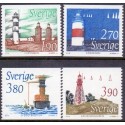 Sverige. 1989. Fyrtårne. AFA nr. 1480-83 postfrisk   Stemplet hæfte FDC parstykkke SWEDEN **/o