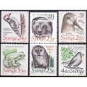 Sverige. 1989. Den truede faune. AFA nr. 1484-89 postfrisk Stemplet hæfte FDC parstykkke SWEDEN **/o
