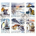Sverige. 1989. Svensk polarforskning. AFA nr. 1504-09 postfrisk sammentryk   Stemplet hæfte FDC parstykkke SWEDEN **/o