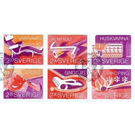 Sverige. 1989. Svensk fortagsomhed. AFA nr. 1510-15 postfrisk sammentryk Stemplet hæfte FDC parstykkke SWEDEN **/o