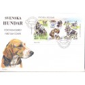 Sverige. 1989. Svenske hunde. AFA nr. 1516-18 postfrisk miniark Stemplet hæfte FDC parstykkke SWEDEN **/o