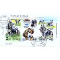 Sverige. 1989. Svenske hunde. AFA nr. 1516-18 postfrisk miniark Stemplet hæfte FDC parstykkke SWEDEN **/o
