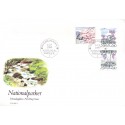 Sverige. 1989. Nationalparker. AFA nr. 1519-21 postfrisk  Stemplet hæfte FDC parstykkke SWEDEN **/o
