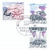 Sverige. 1989. Nationalparker. AFA nr. 1519-21 postfrisk  Stemplet hæfte FDC parstykkke SWEDEN **/o