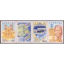 Sverige. 1989. Nobelpristager. AFA nr. 1522-25 postfrisk 4 stribe Stemplet hæfte FDC parstykkke SWEDEN **/o