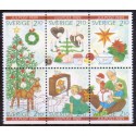 Sverige. 1989. Julefrimærker. AFA nr. 1526-31 postfrisk sammentryk Stemplet hæfte FDC parstykkke SWEDEN **/o