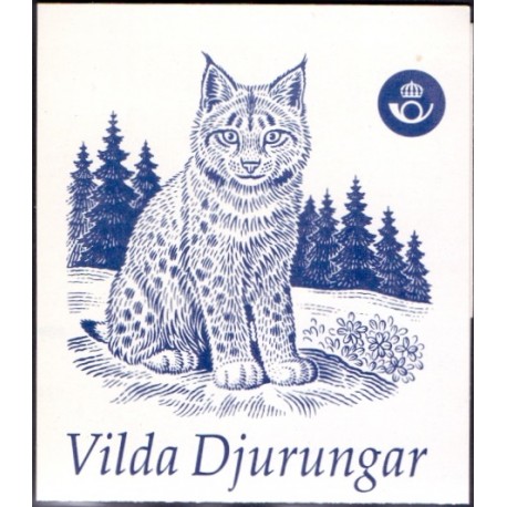 Sverige 2005. Vilde dyreunger. AFA nr. 2428-31, postfrisk  sammentryk stemplet  hæfte FDC parstykkke