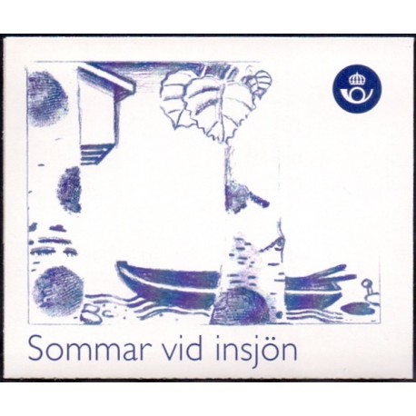 Sverige 2006. Sommer ved søen. AFA nr. 2468-72, postfrisk parstykker sammentryk stemplet  hæfte FDC parstykkke