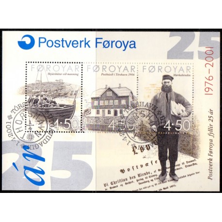 Færøerne 2001. Postverk Føroya AFA nr. 385-7 miniark postfrisk