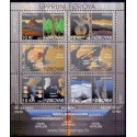 Færøerne 2009. 6x 10,00 Kr. Færøernes oprindelse, miniark  AFA nr. 673 postfrisk stemplet
