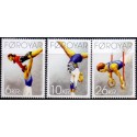 Færøerne 2009. 6,00-26,00 Kr. Gymnastik AFA nr. 676-8 postfrisk stemplet