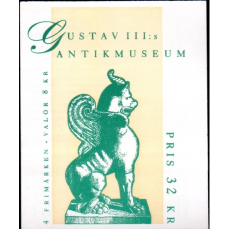 Sverige 1997. Gustav III antikmuseum. AFA nr. 1945-6 postfrisk stemplet  hæfte FDC