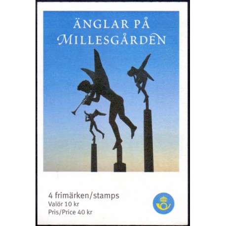 Sverige 2005. Musicerende engle. AFA nr. 2437-40, postfrisk sammentryk stemplet  hæfte FDC parstykkke