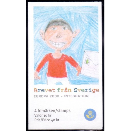 Sverige 2006. Europamærker / CEPT. AFA nr. 2459-60, i postfrisk sammentryk stemplet  hæfte FDC parstykkke