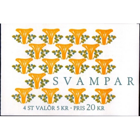 Sverige 1996. Svampe. AFA 1887-90, postfrisk  stemplet  hæfte FDC