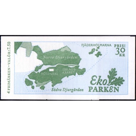 Sverige 1996. Ekoparken. AFA 1878-81, postfrisk stemplet  hæfte FDC