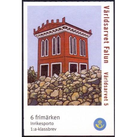 Sverige 2004. Verdensarv Falum. AFA nr. 2324-27,  postfrisk sammentryk stemplet  hæfte FDC parstykkke