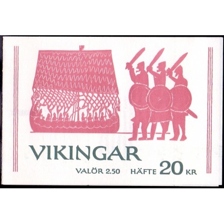 Sverige. 1990. Vikinger. AFA nr. 1539-46 postfrisk parstykker Stemplet hæfte FDC parstykkke SWEDEN **/o