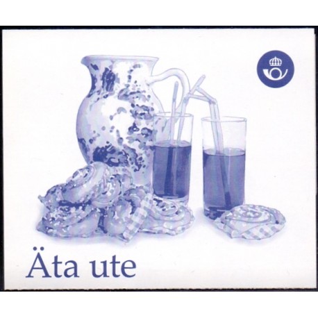 Sverige 2008. Sommerbord. AFA nr. 2583-87, postfrisk stemplet  hæfte FDC parstykkke